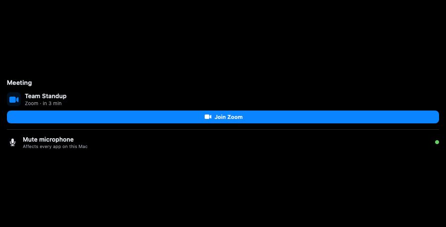 Join your next call straight from the notch